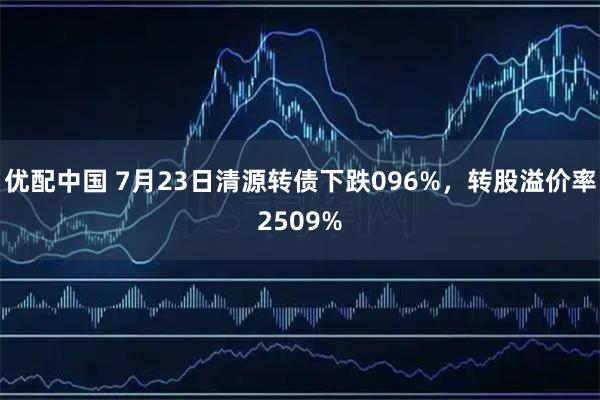 优配中国 7月23日清源转债下跌096%，转股溢价率2509%